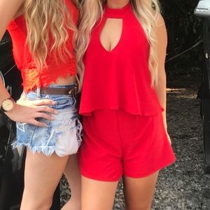 red romper